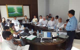 Verifying results of value chain analysis results in a workshop in Myanmar